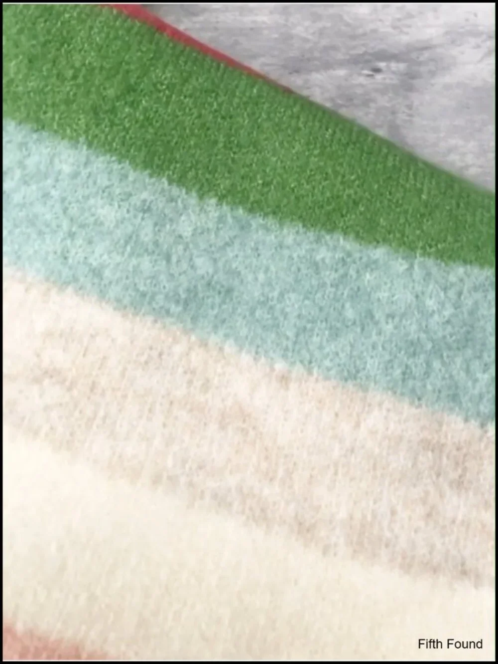 Rainbow Striped Winter Scarf Thick Knit Wool Blend
